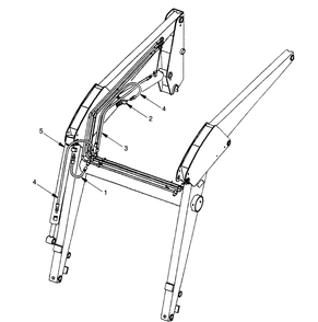Loader Hydraulic Lines Diagram and Parts List for 590100 Cub Cadet Lawn Tractor